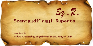 Szentgyörgyi Ruperta névjegykártya